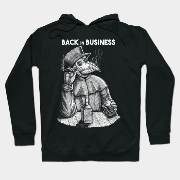 Back in Business Plague Doctor Hoodie by grimsoulart